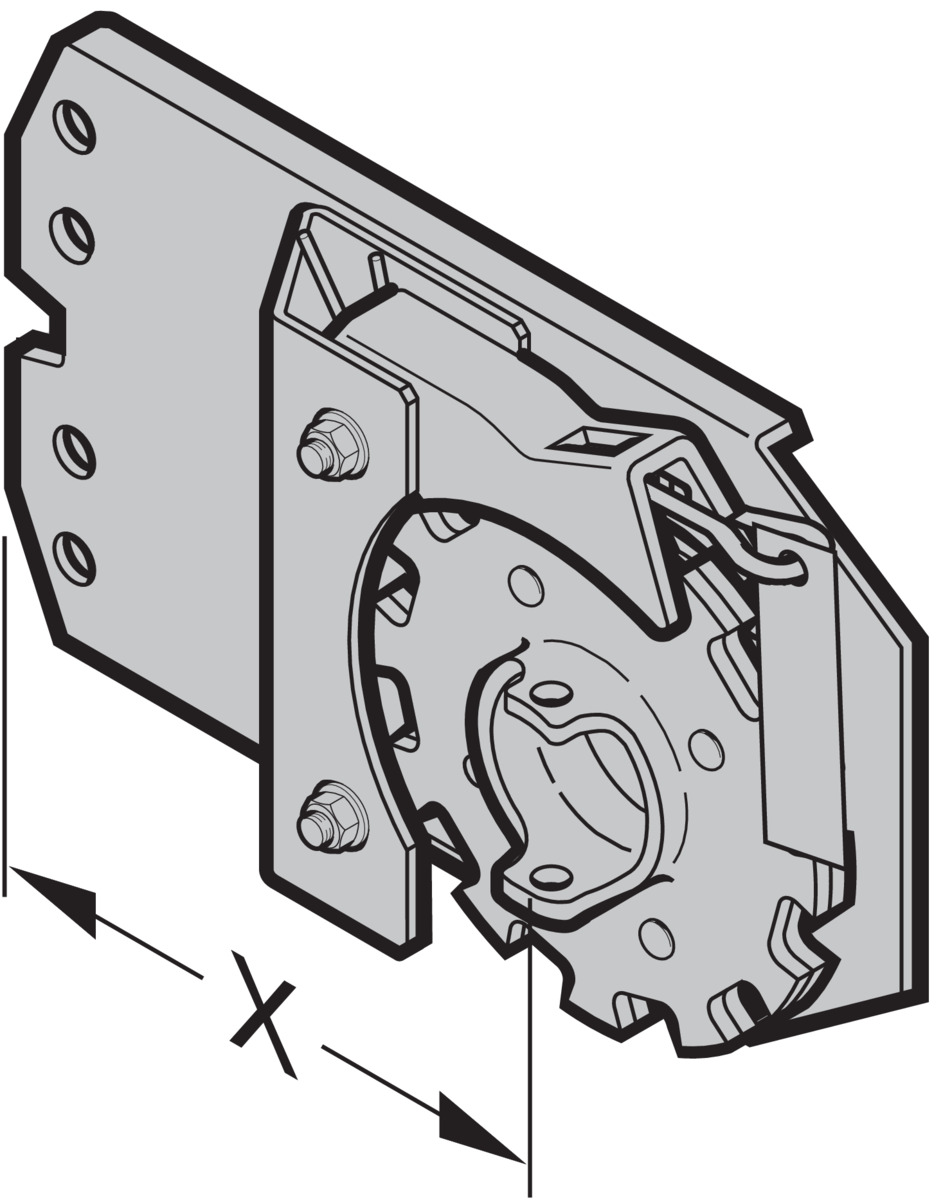 Hörmann Federbruchsicherung x=140mm links Gr. 2,4,6 für Industrie-Sektionaltor BILD 9