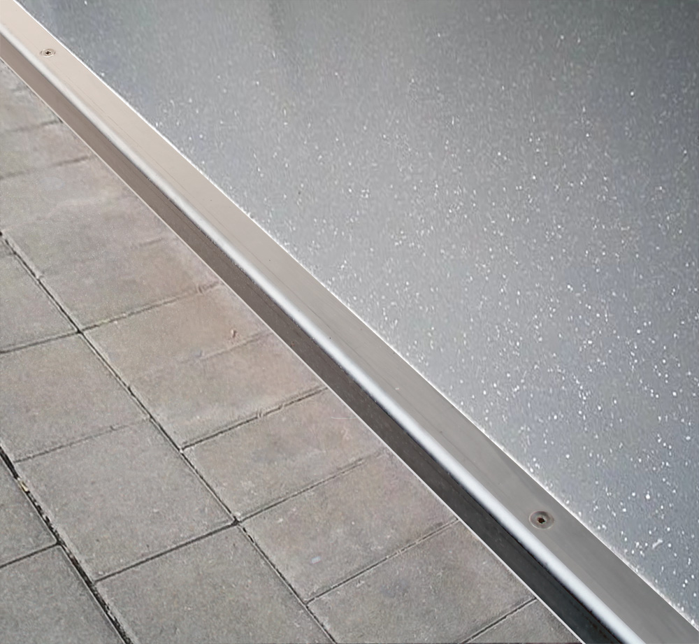 4DOOR Bodenschienen 2 teilig, Edelstahl ver. Längen für Schwing- & Sektionaltore BILD 1