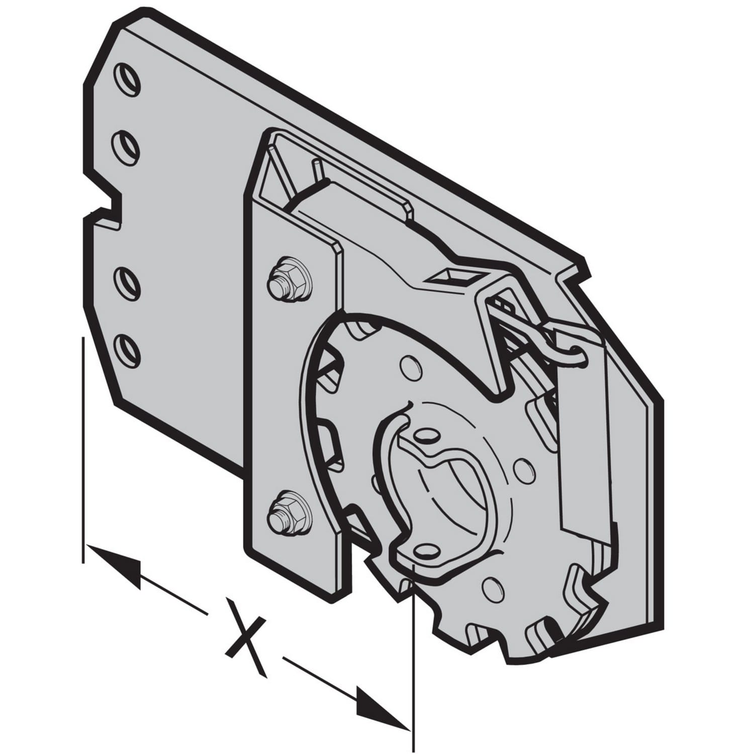 Hörmann Federbruchsicherung x=140mm links Gr. 2,4,6 für Industrie-Sektionaltor BILD 1