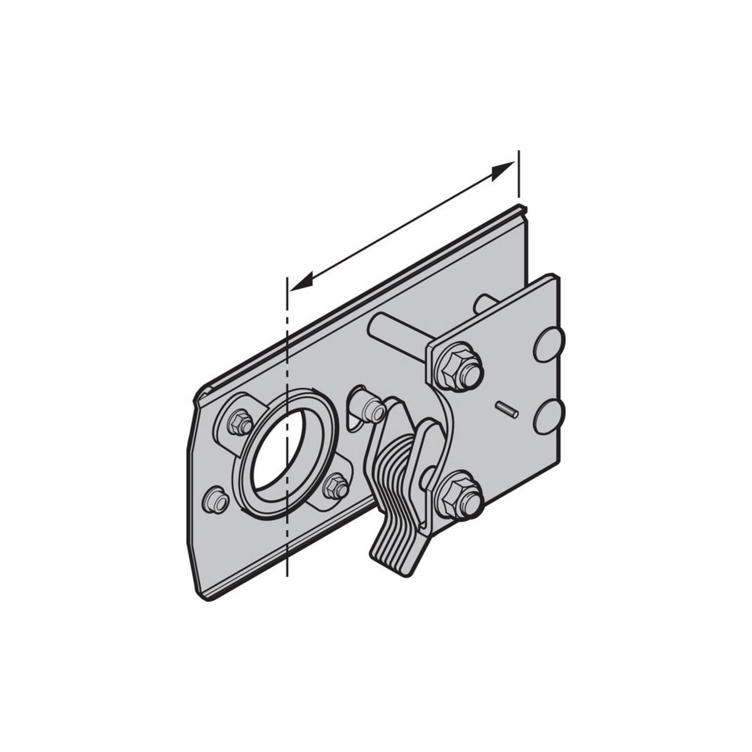 Hörmann Federbruchsicherung Achshöhe 140mm, rechts für Industrie-Sektionaltor BILD 9
