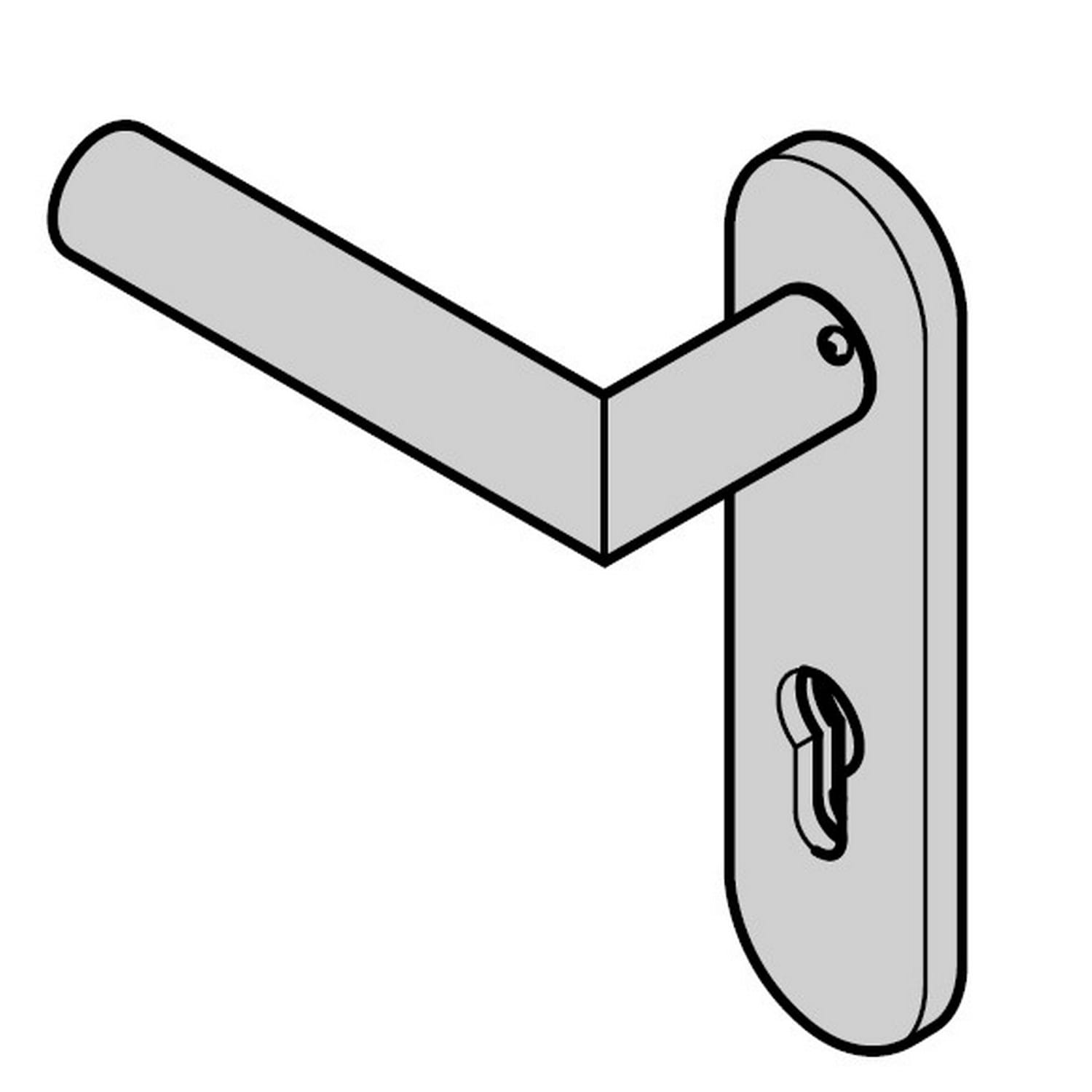Hörmann Halbgarnitur D-310 (FS) Kurzschild PZ, Aluminium BILD 1