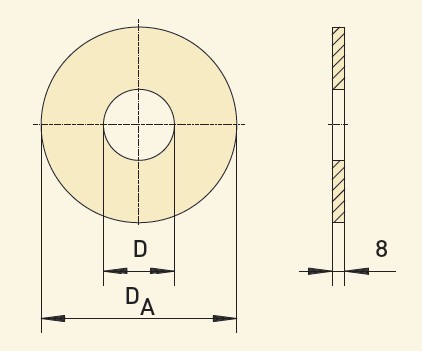 GfA Ronden  D 55 mm, DA 124 mm für Siederohr / 40012974