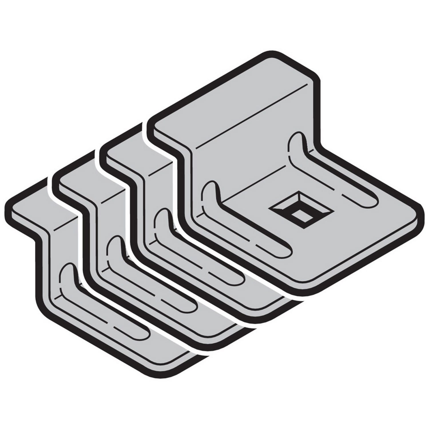 Hörmann Laufschienenklammern Set (4 Stück) für Industrie-Sektionaltor BILD 1