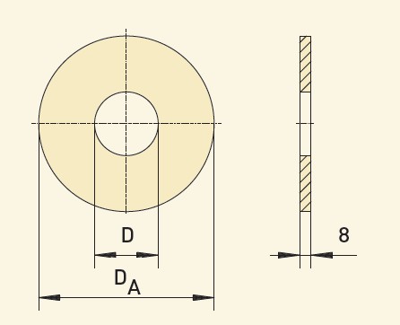 GfA Ronden  D 55 mm, DA 308 mm für Siederohr / 40012568