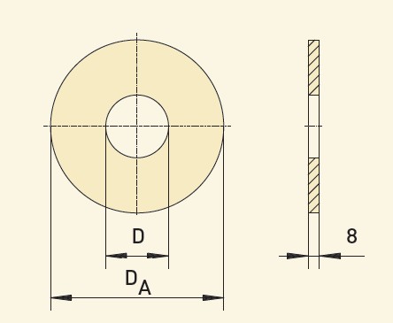 GfA Ronden  D 55 mm, DA 231 mm für Siederohr / 40011551