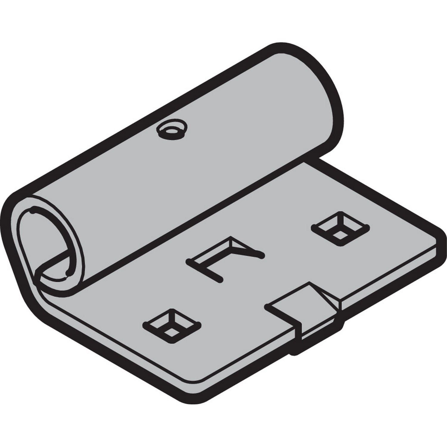 Hörmann Rollenhalter für Bautiefe 67 Edelstahl für Industrie-Sektionaltor BILD 1