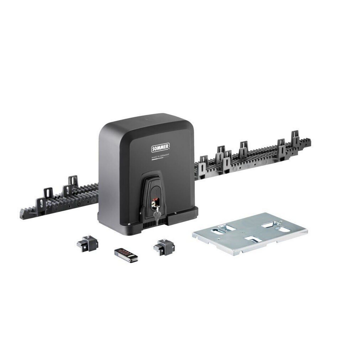 Sommer Schiebetorantrieb STArter S2+ Set, schwarz für Schiebetore BILD 1