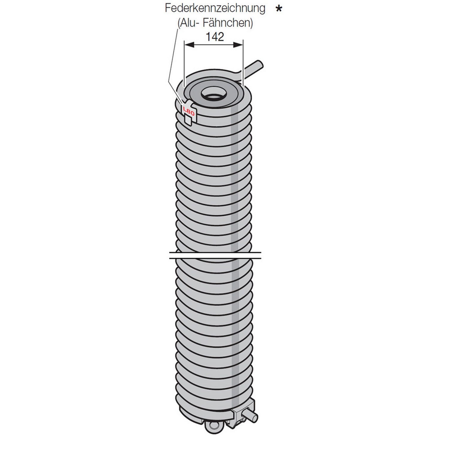Hörmann Torsionsfeder mit Spannkonus, L80, Ø 142mm für Industrie-Sektionaltor BILD 9