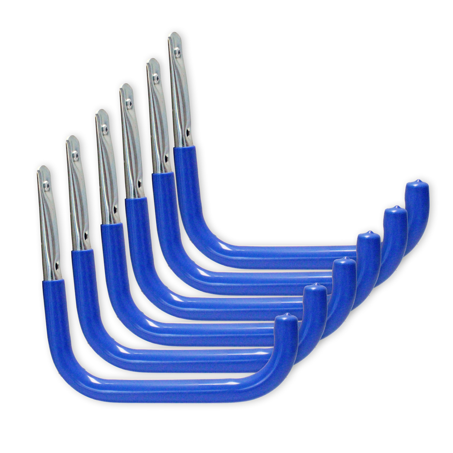 MOTTEZ Wandhaken 6er Set Tiefe 210 mm Tragkraft 50 kg schützender Ummantelung