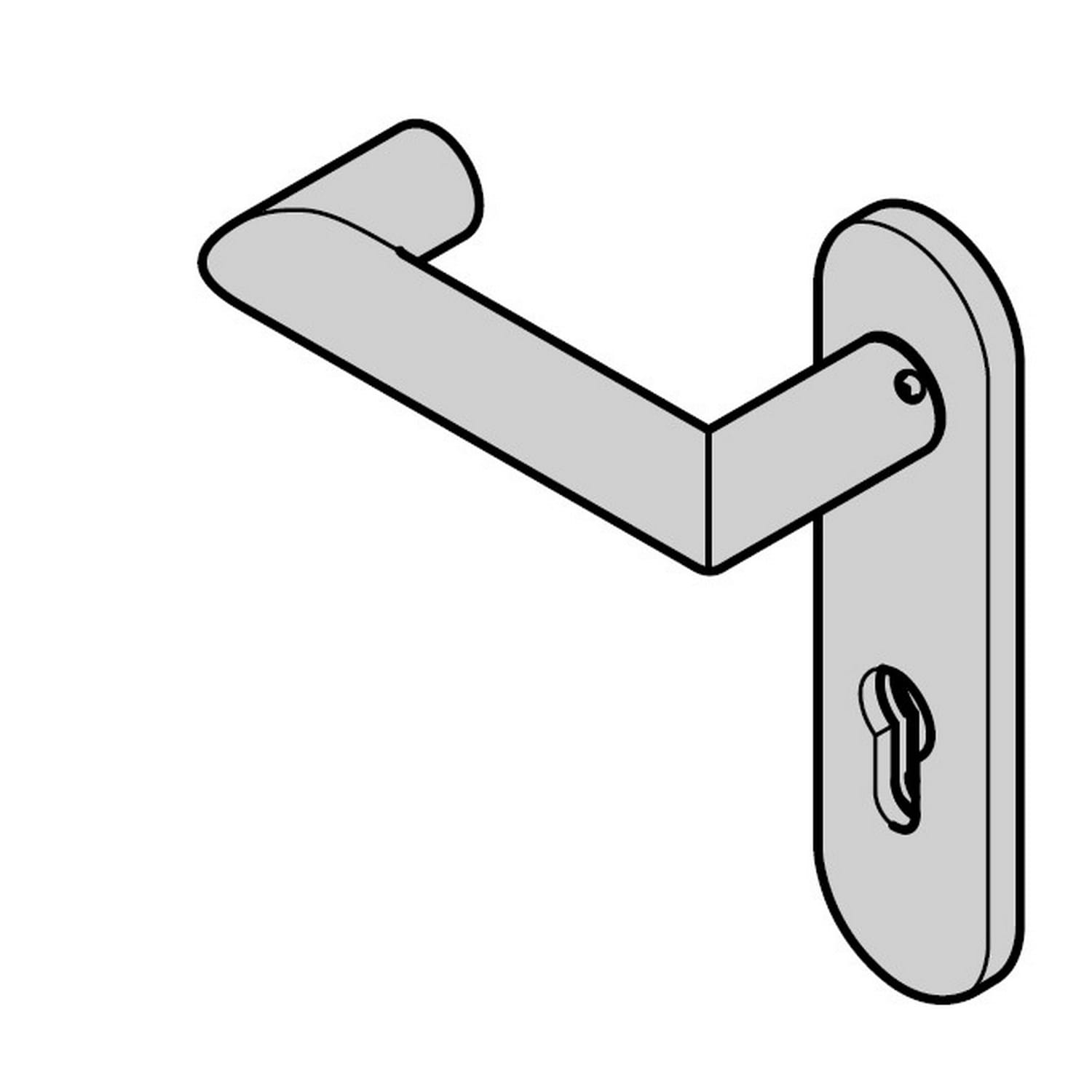 Hörmann Halbgarnitur D-330 (FS) Kurzschild PZ, Aluminium BILD 1