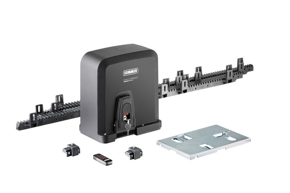 Sommer Schiebetorantrieb STArter S2+ Set, schwarz für Schiebetore BILD 1