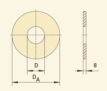 GfA Ronden  D 40 mm, DA 231 mm für Siederohr / 40000405