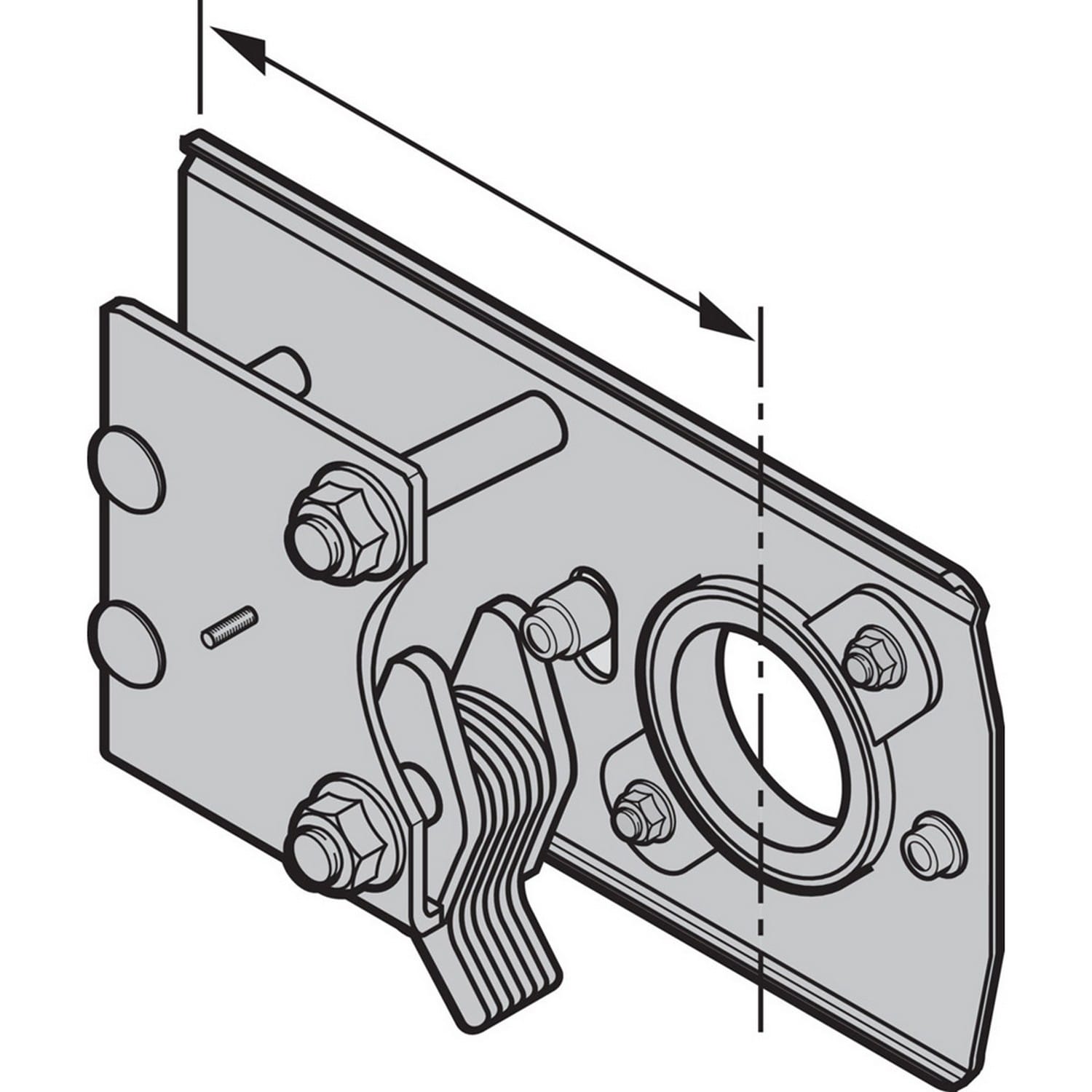 Hörmann Federbruchsicherung Achshöhe 140mm, links für Industrie-Sektionaltor BILD 9